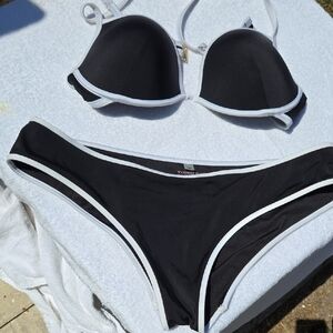 Victoria's Secret Black and White Bikini Set